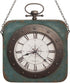 35"H Windrose Wall Clock Antique Blue