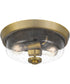 Radius 2-light Flush Mount Aged Brass