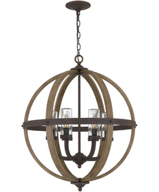 Fusion 6-light Pendant Rustic Black