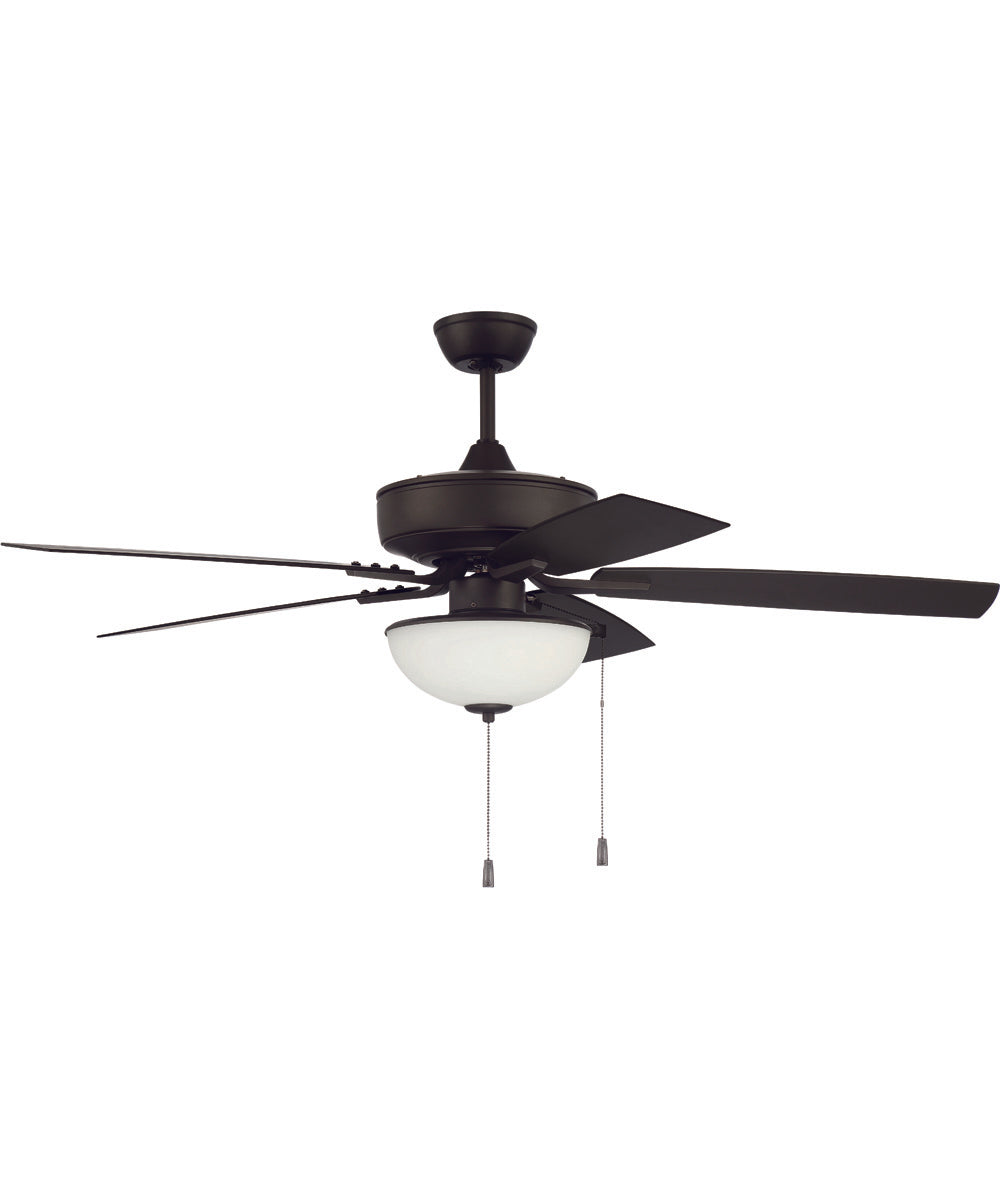 52" Outdoor Pro Plus 211 White 2-Light Indoor/Outdoor Ceiling Fan Espresso