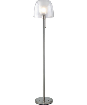 Helmut 1-Light Double Glass Floor Lamp Ps With Frost Inner Glass Shade