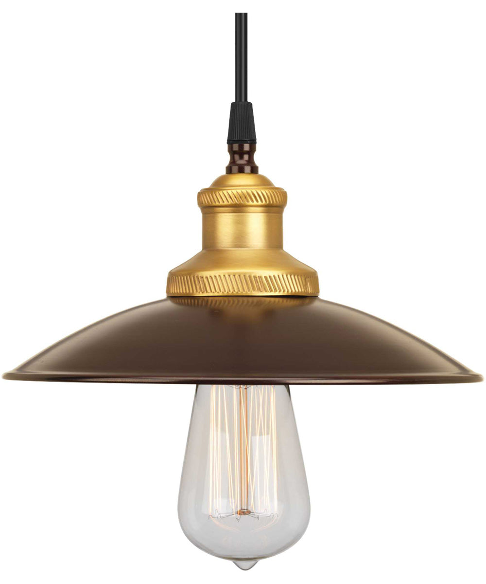 Archives 1-Light Brass Paint Inside Metal Shade Farmhouse Mini-Pendant Light Antique Bronze