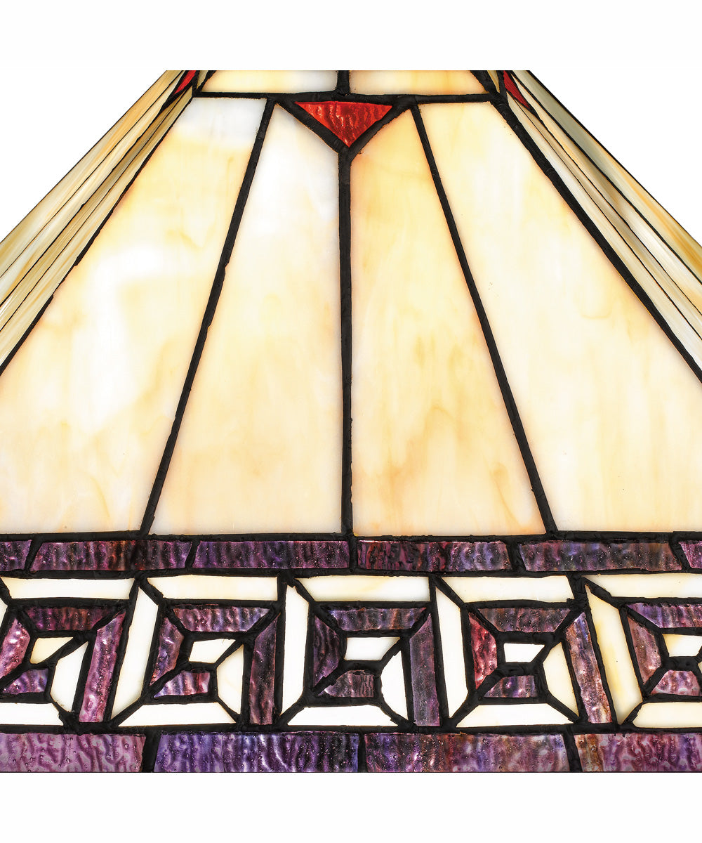 Tiffany Small 2-light Table Lamp Matte Black