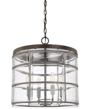 Colby 4-Light Pendant In Urban Grey With Clear Glass