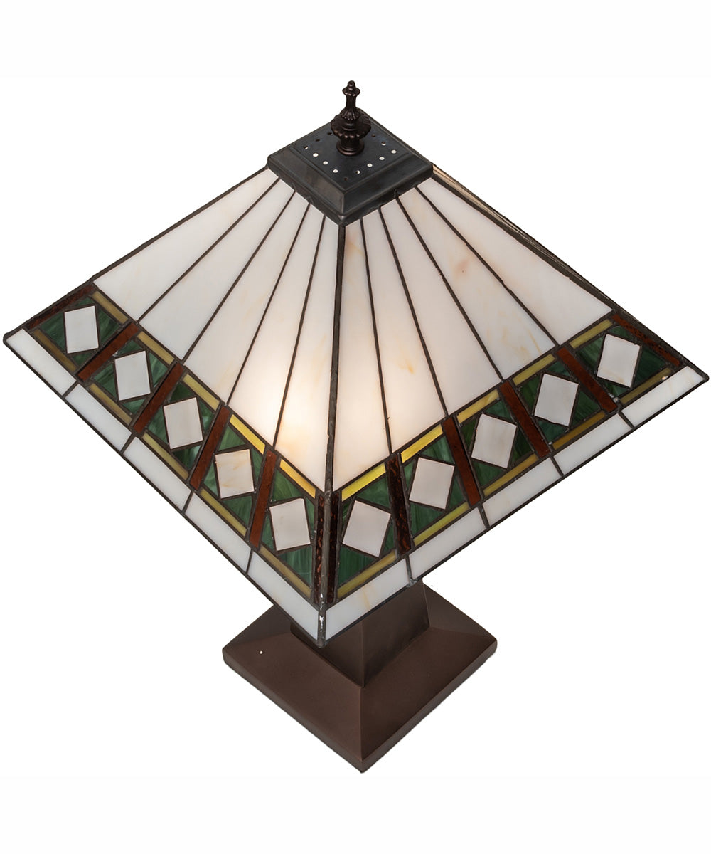 24" High Diamond Band Mission Table Lamp