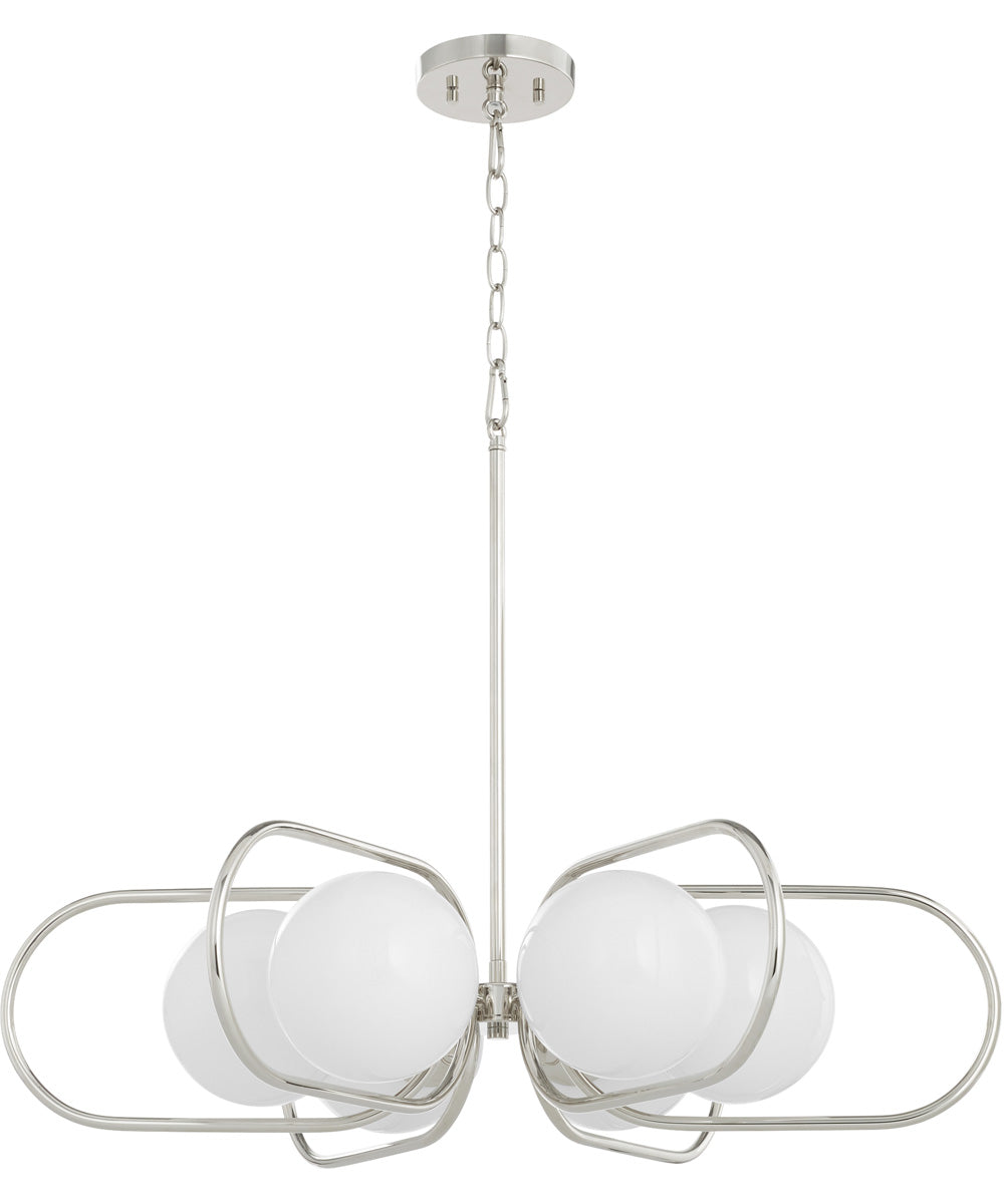Belmont 6-light Chandelier Polished Nickel