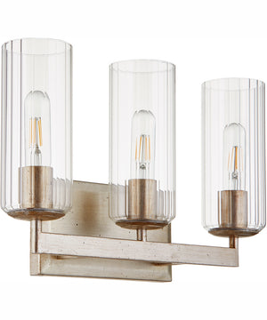 Merrick 3-light Bath Vanity Light Aged Silver Leaf