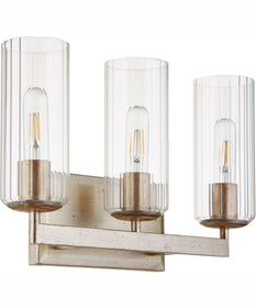 Merrick 3-light Bath Vanity Light Aged Silver Leaf