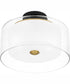 Rowland Medium 2-light Semi Flush Mount Matte Black
