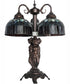 23" High Tiffany Candice 3 Light Table Lamp