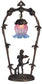 19"H Pink and Blue Cherub with Violin Accent Lamp