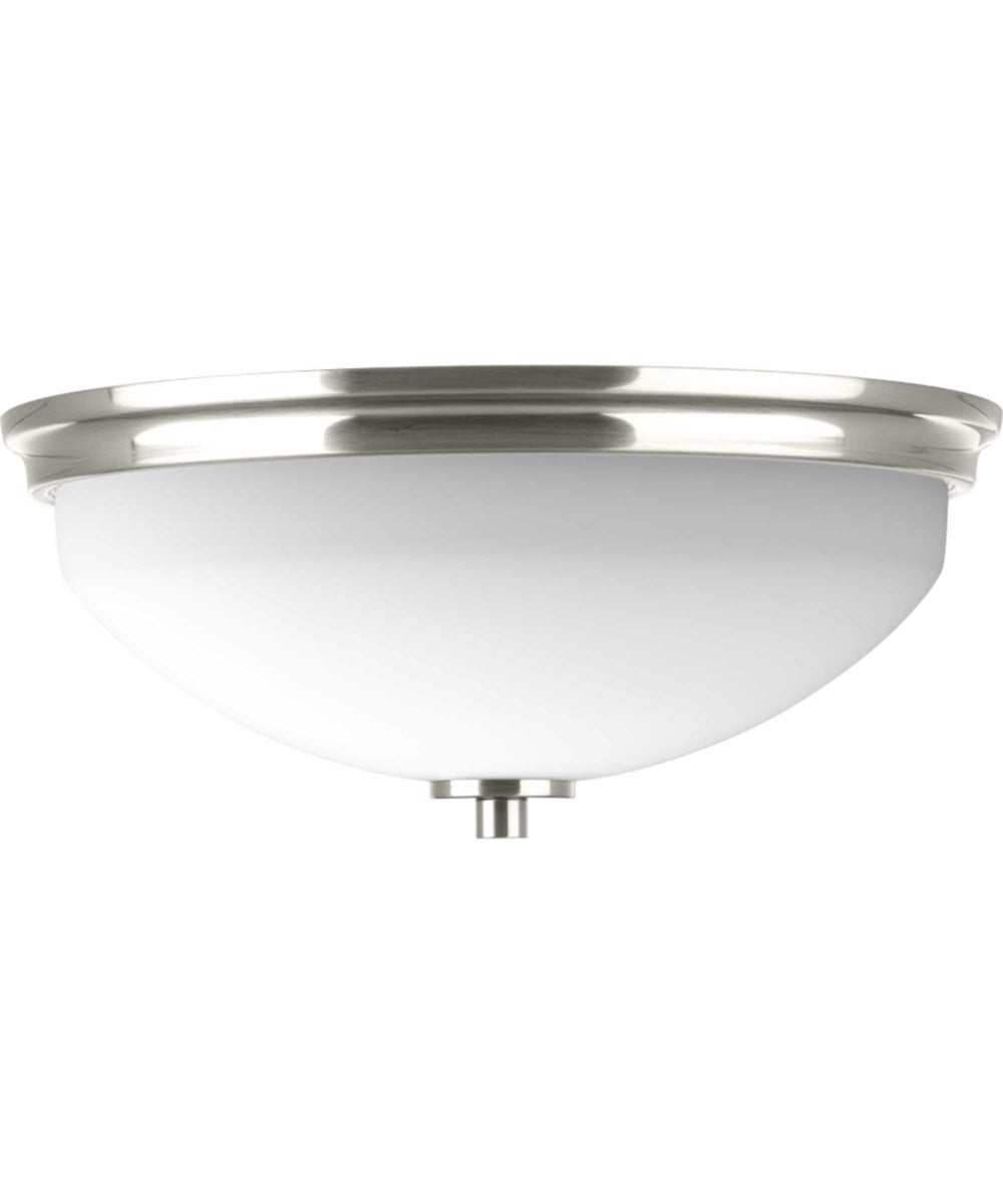 Replay 2-Light 14" Flush Mount Brushed Nickel