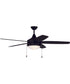52" Phaze 5 Blade 2-Light Ceiling Fan Flat Black