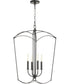 Mantle 4-light Entry Foyer Hall Chandelier Matte Black