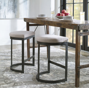 Ivanna Black Iron Counter Stool