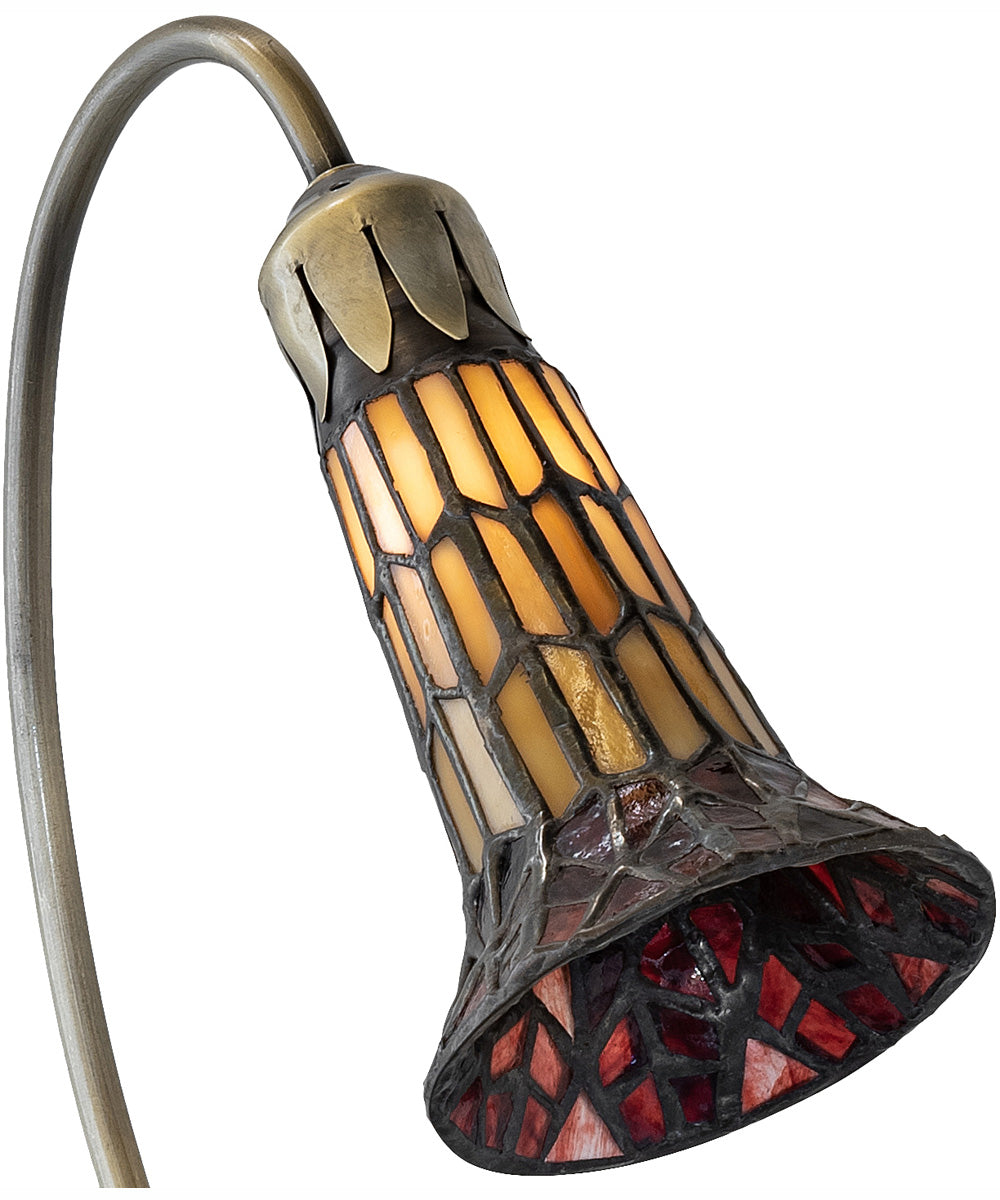 16" High Stained Glass Pond Lily Accent Lamp