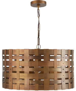 4-Light Pendant In Patinaed Brass