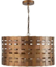 4-Light Pendant In Patinaed Brass