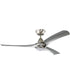 52" Genesis 1-Light LED Ceiling Fan (Blades Included) Brushed Polished Nickel