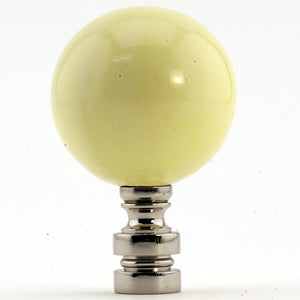 Ceramic 40mm Buttercup Ball Nickel Base Lamp Finial 2.25"h