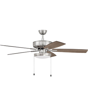 52" Pro Plus 119 Pan Light Kit 1-Light Specialty Ceiling Fan (Blades Included) Brushed Polished Nickel