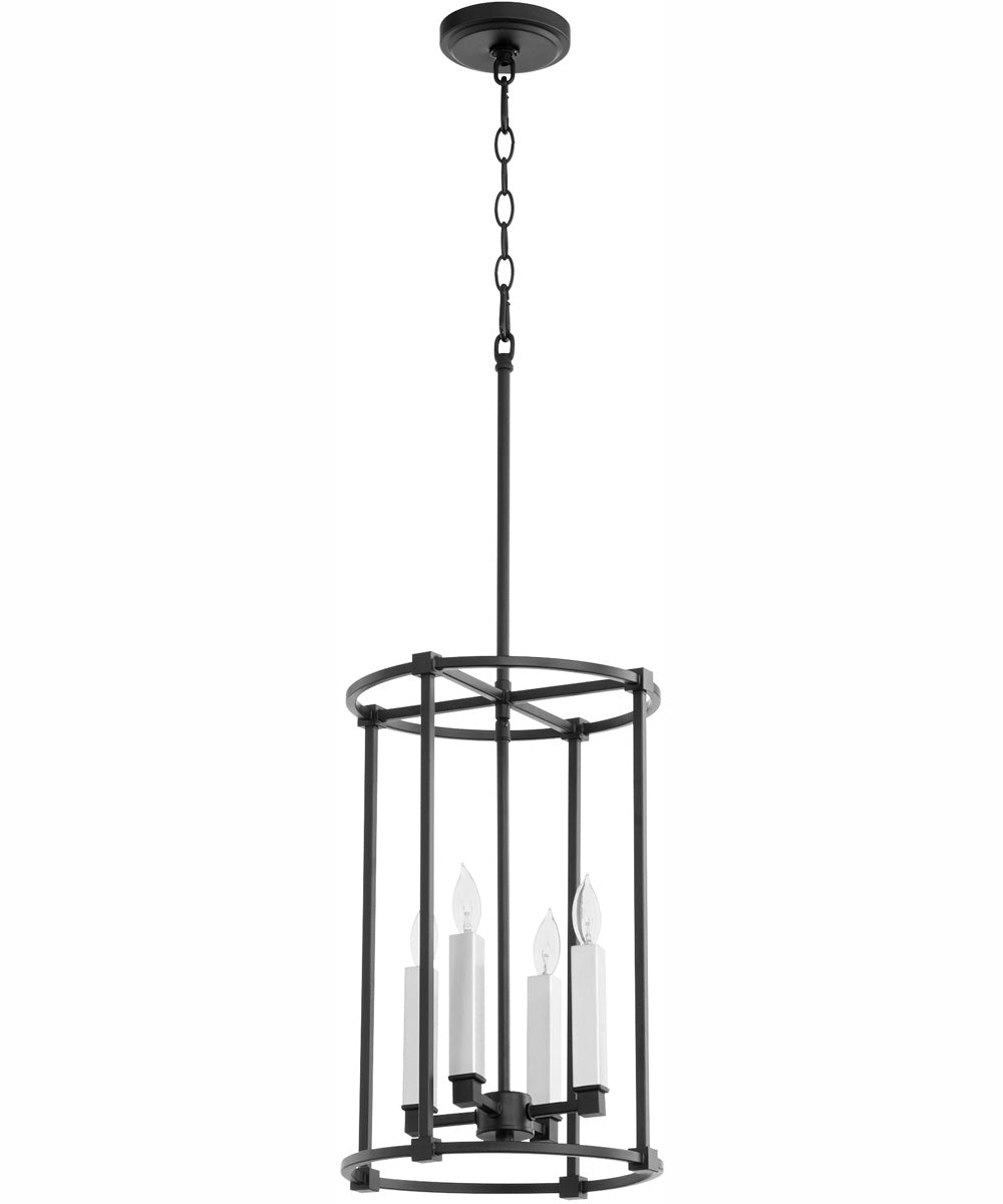 Olympus 4-light Entry Foyer Hall Chandelier Textured Black