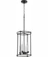 Olympus 4-light Entry Foyer Hall Chandelier Textured Black