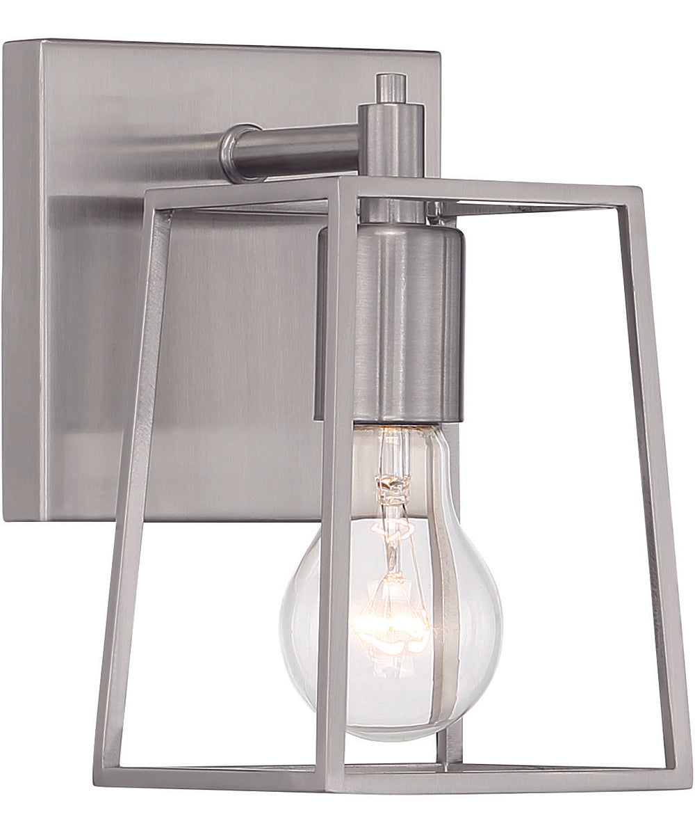 Dunn 1-Light Wall Sconce Brushed Polished Nickel