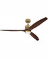 60" Sonnet 1-Light Ceiling Fan Satin Brass