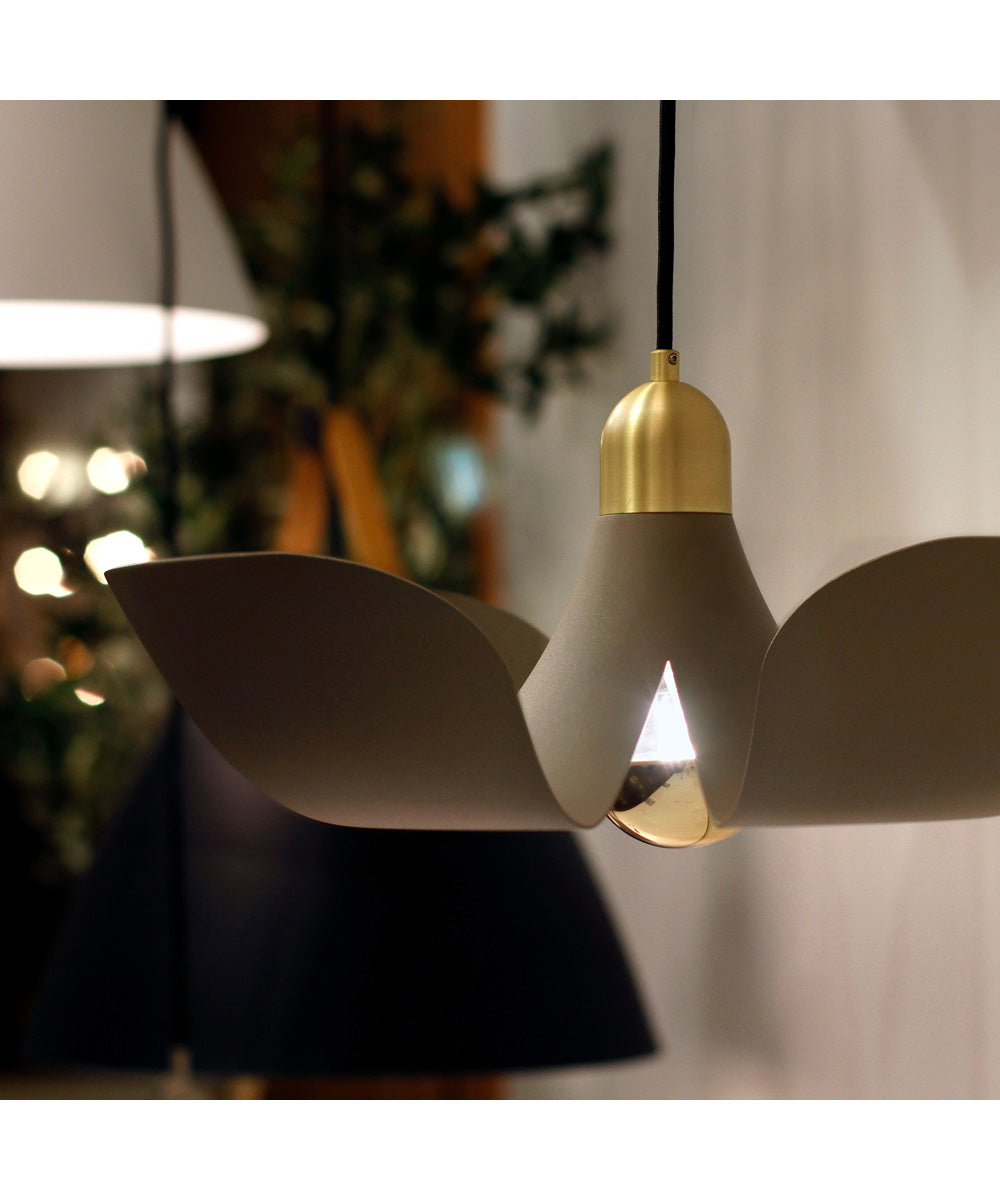 Poppy 18 inch Pendant Silver Gold / Satin Brass