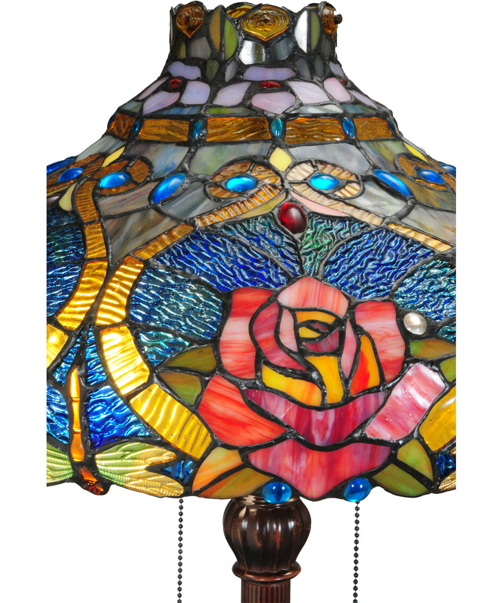 60"H Dragonfly Rose Floor Lamp