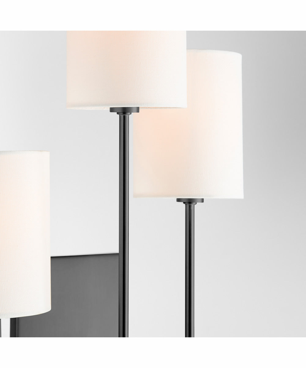 Harmony 3-light Wall Mount Light Fixture Matte Black