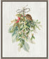 Framed Floursack Holiday XII Plaid by Danhui Nai Canvas Wall Art Print (23  W x 28  H), Sylvie Greywash Frame