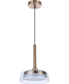 Centric LED Pendant Satin Brass