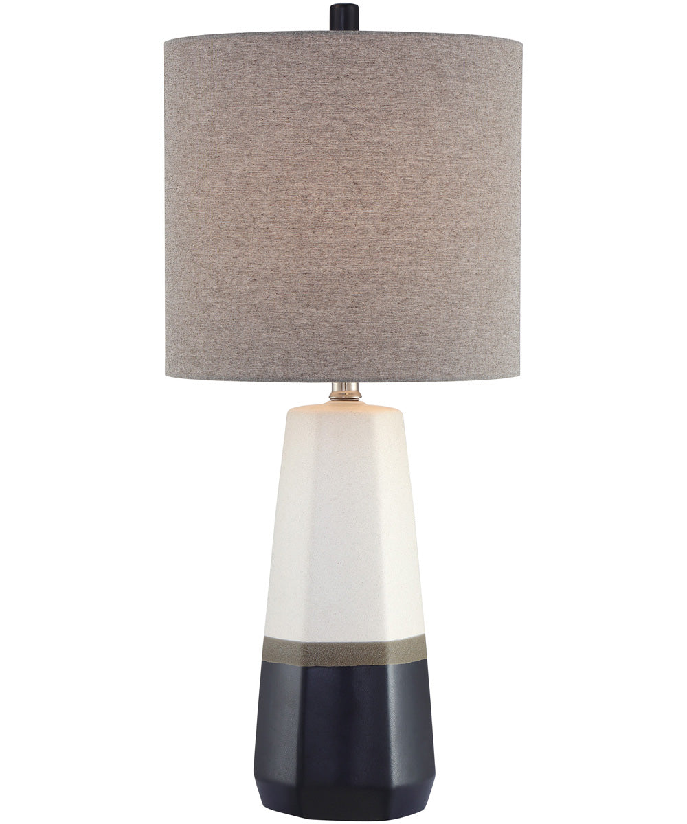 Balboa 1-Light Table Lamp Ceramic Body/Grey Fabric Shade