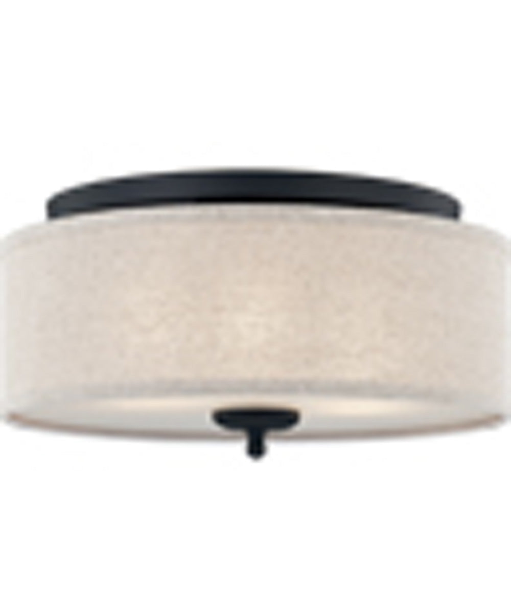 Blanche 3-light Flush Mount Matte Black