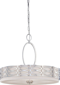 24"W Harlow 4-Light Pendant Polished Nickel