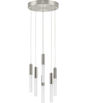 Kylo LED 6-Light Modern Style Hanging Pendant Light Brushed Nickel
