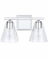 Layla 2-Light Vanity Chrome