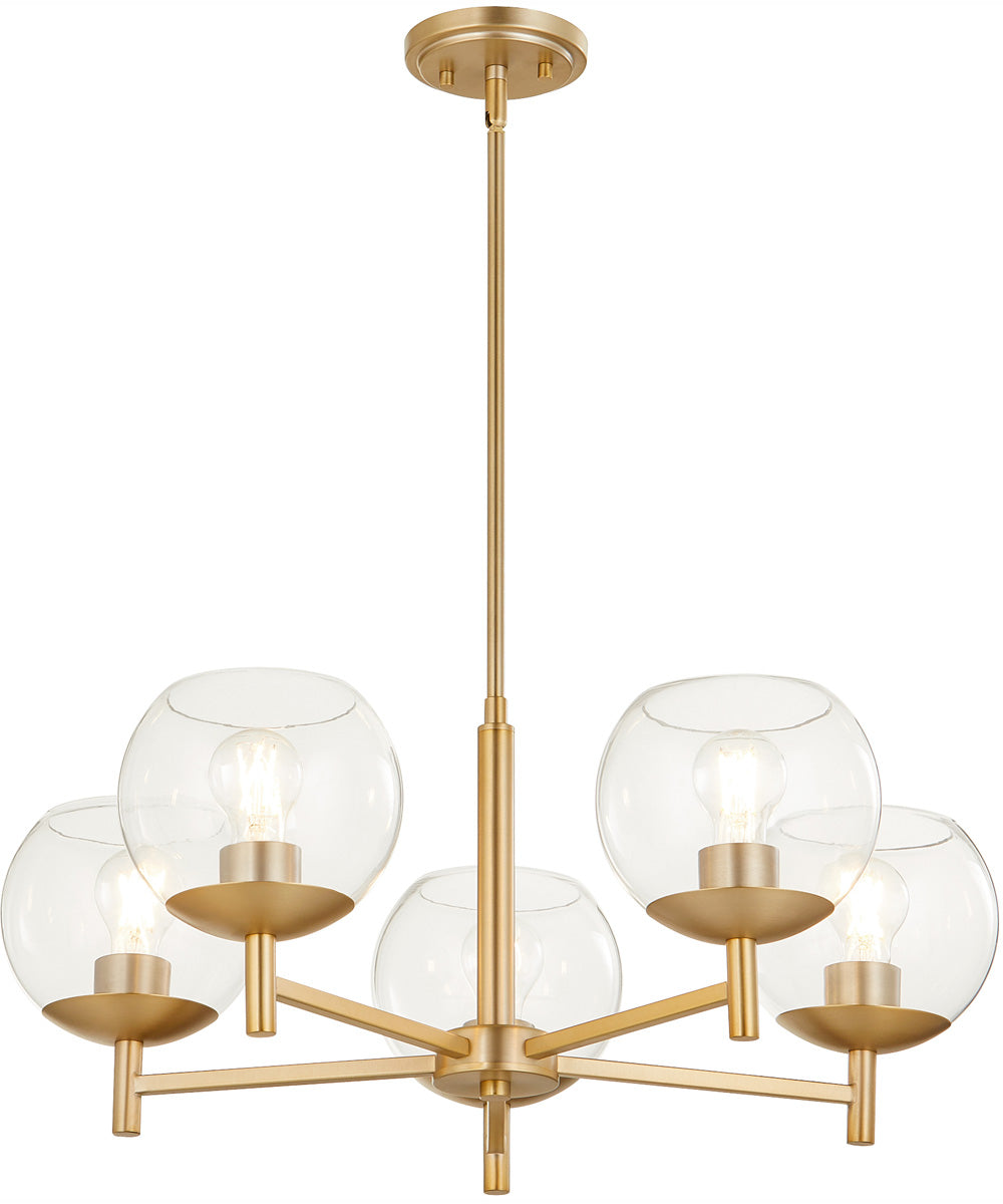 Lyon 5-light Chandelier Aged Brass