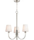 20"W Shelter 3-Light Chandelier Satin Nickel