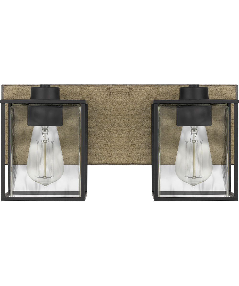 Holsten Medium 2-light Bath Light Matte Black