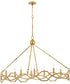 Leona 8-Light Medium Eight Light Linear in Distressed Brass