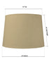 14"W x 10"H SLIP UNO FITTER Sand Linen Drum Lampshade