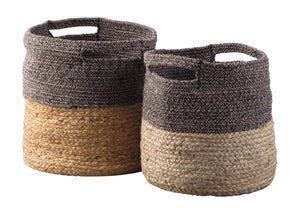 Parrish Basket Set (Set of 2) Natural/Black