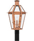 Burdett Large 3-light Outdoor Post Light Aged Copper