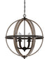Fusion 6-light Pendant Rustic Black