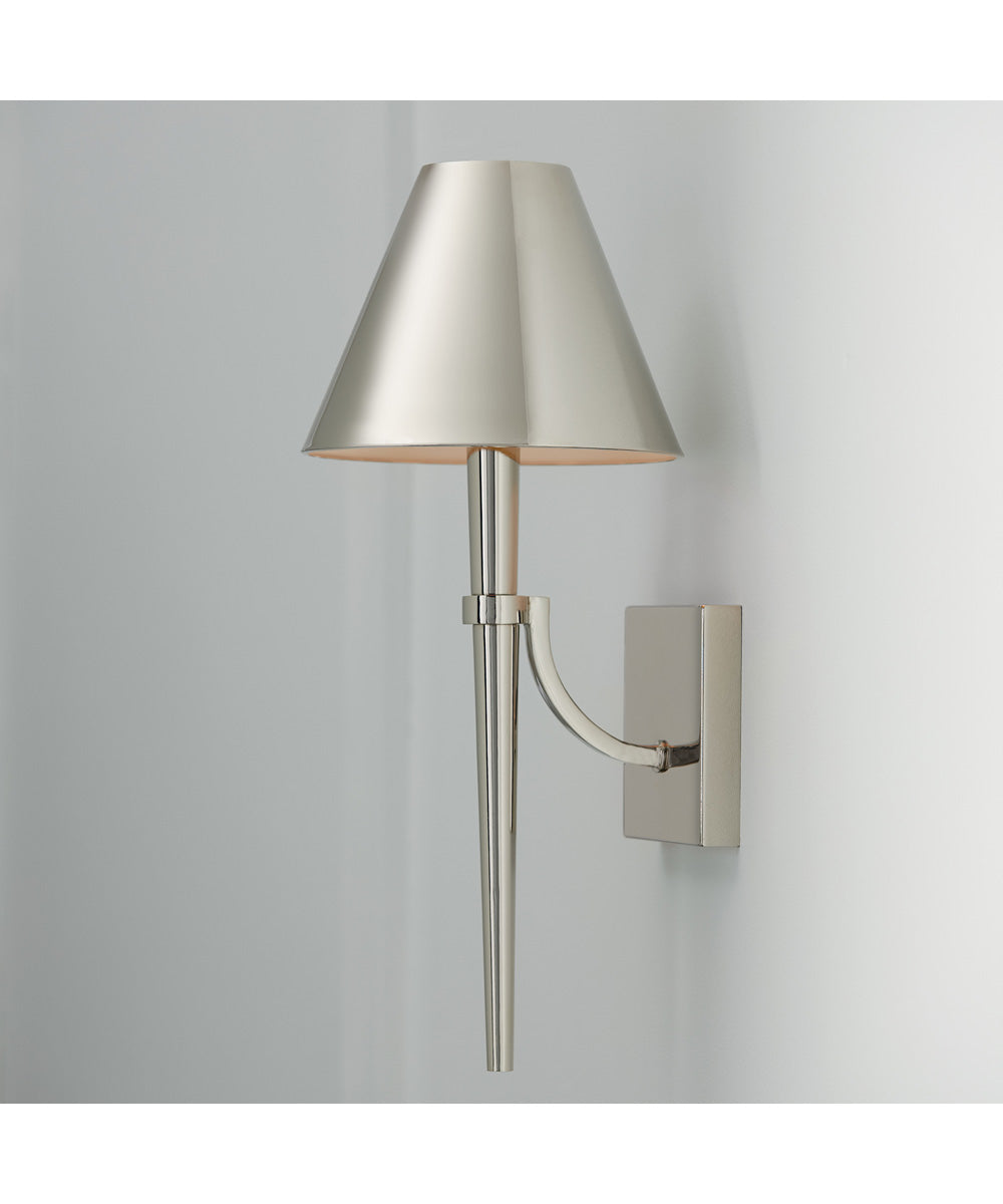 Holden 1-Light Sconce Polished Nickel