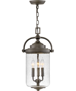 Willoughby Coastal Elements  3-Light Large Outdoor Hanging Lantern in Oil Rubbed Bronze