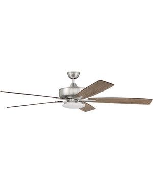 60" Super Pro 112 Slim Light Kit 1-Light Specialty Ceiling Fan (Blades Included) Brushed Polished Nickel